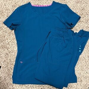 HeartSoul Blue Scrub Set